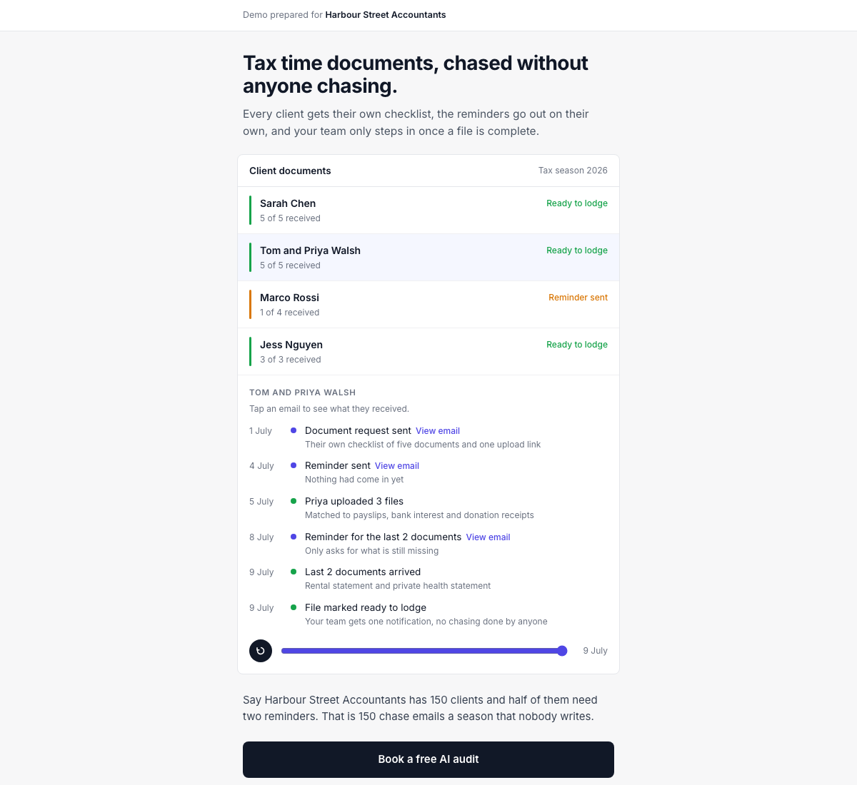 An accountant’s document chaser